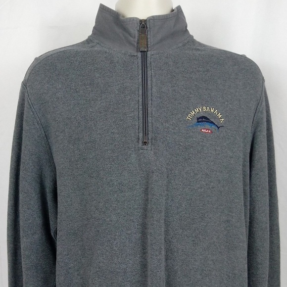 Tommy Bahama Mens Flip Side Pro 1//2 Zip Reversible Sweater Green TALL XLT NWT